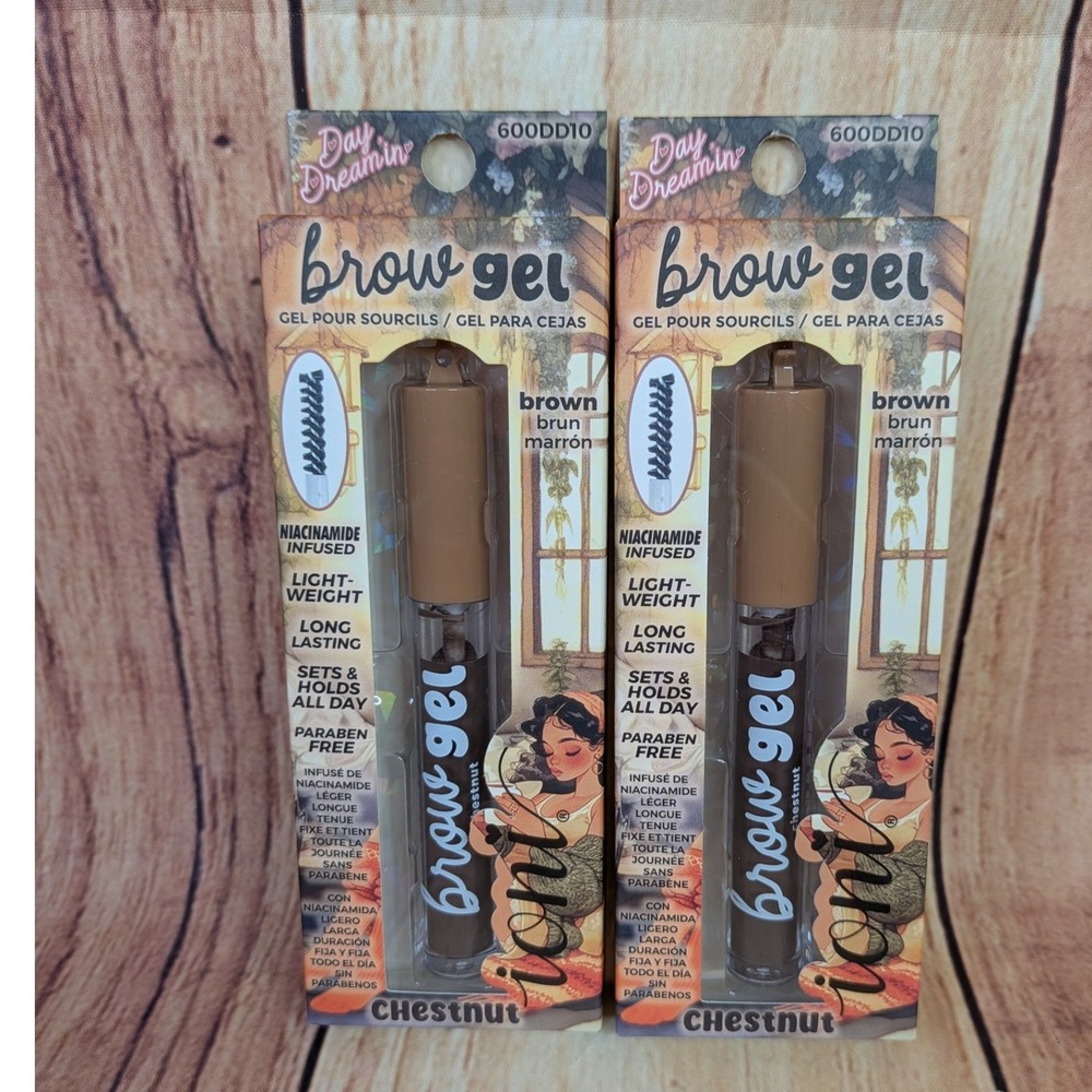 2 PK Ioni Day Dreamin Brow Gel Chestnut Brown Niacinamide Infused
